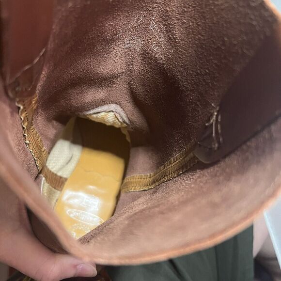 Hy-Test Tuf-Gum Brown Tooled Soft Leather Steel Toe Cowboy Work Boots Mens 7.5 D - Picture 12 of 14